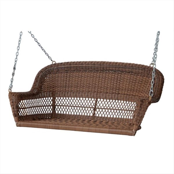 Jeco Jeco W00205S-C Honey Resin Wicker Porch Swing W00205S-C - main
